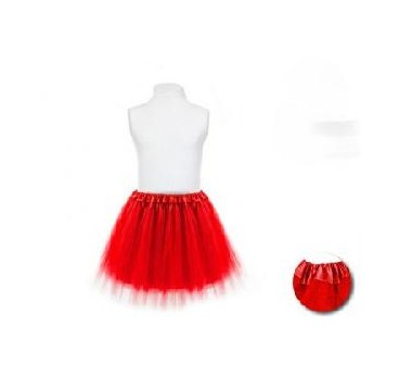 -TUTU INFANTIL ROJO GOMA 30CM
