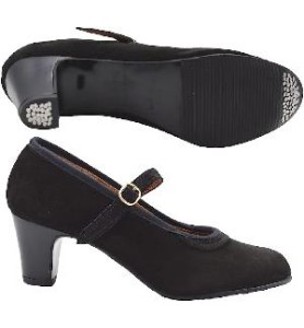 -ZAPATO FLAMENCO NEGRO HEBILLA-CLAVO 38