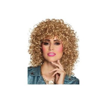 -PELUCA RIZADA RUBIA AÑOS 80
