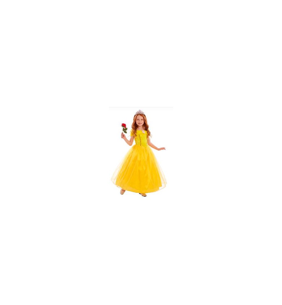 -DISFRAZ PRINCESA AMARILLA 7-9 AÑOS