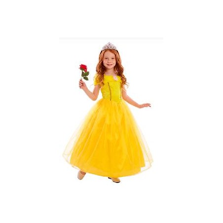 -DISFRAZ PRINCESA AMARILLA 7-9 AÑOS