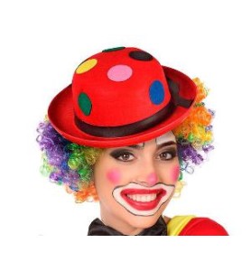 -BOMBIN ROJO PAYASO CON LUNARES
