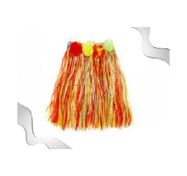 -FALDA HAWAIANA ADULTO MULTICOLOR 60CM
