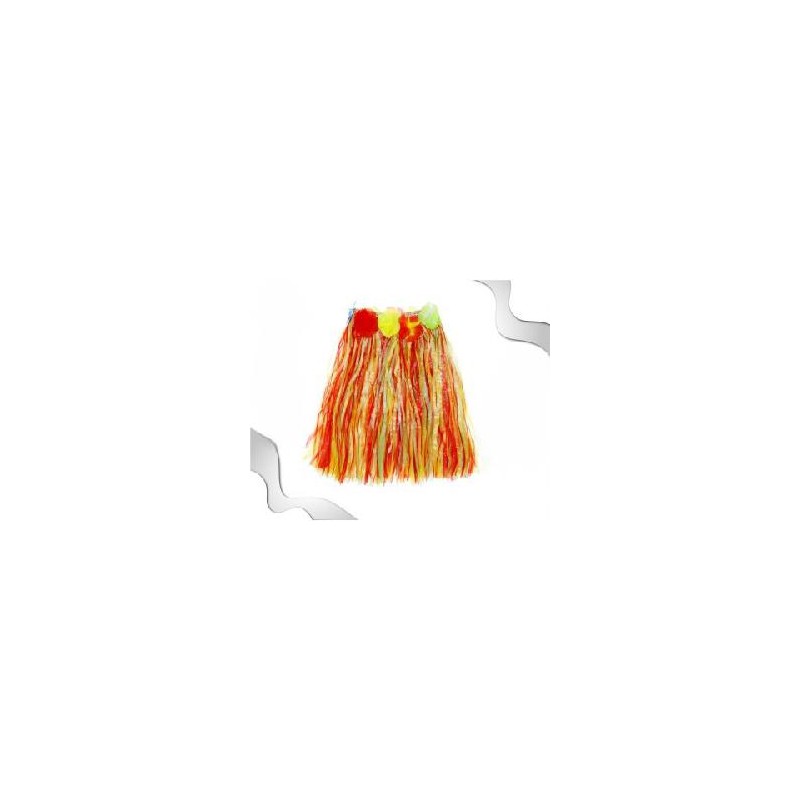 -FALDA HAWAIANA ADULTO MULTICOLOR 60CM