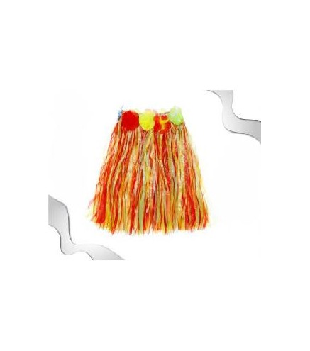 -FALDA HAWAIANA ADULTO MULTICOLOR 60CM