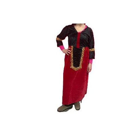 -VESTIDO MEDIEVAL TERCIOPELO ROJO 42