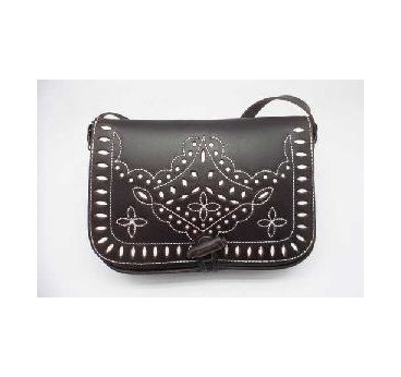 -BOLSO PIEL ROCIERO FUCSIA