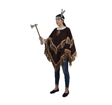 -PONCHO HIPPIE-INDIO ADULTO