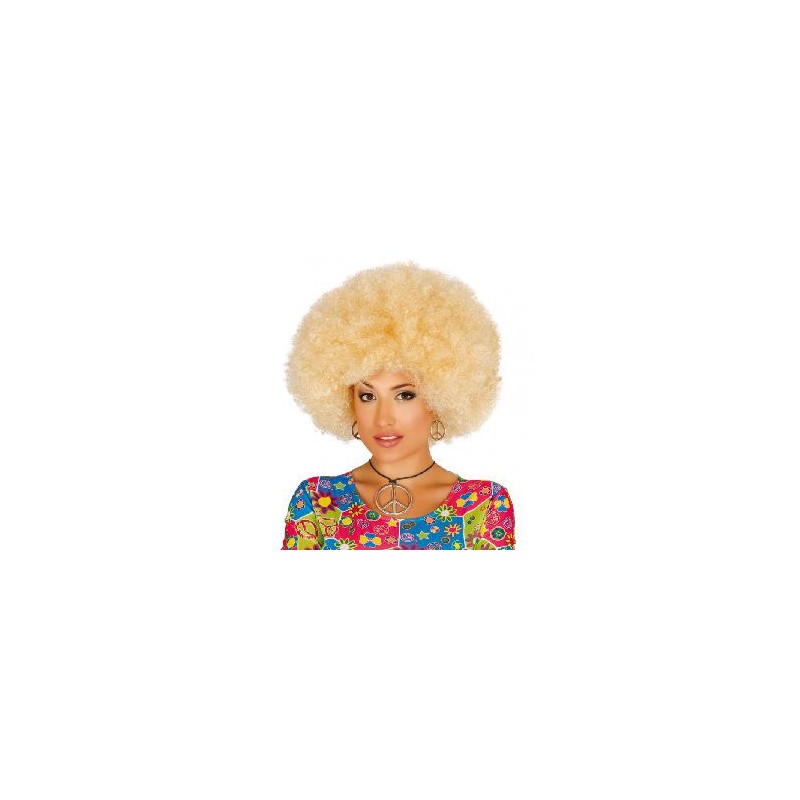 -PELUCA AFRO RUBIA EXTRA UNISEX -PELUCA AFRO RUBIA EXTRA UNISEX