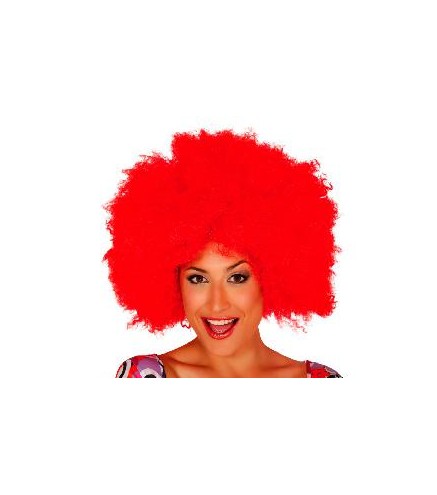 -PELUCA AFRO ROJA EXTRA