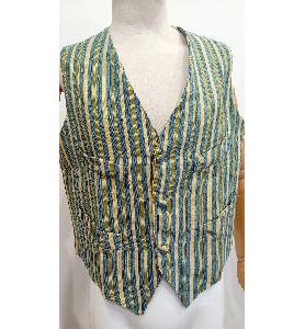 -CHALECO REGIONAL CHENILLA RAYAS AZULES G