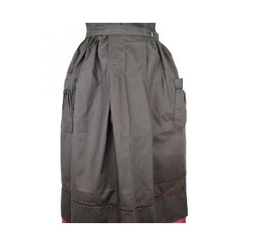 -DELANTAL REGIONAL NEGRO XS