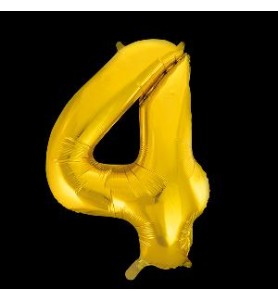 -GLOBO FOIL 86CM Nº 4 ORO