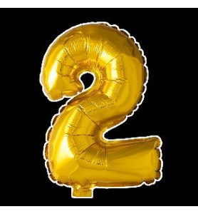 -GLOBO FOIL 101CM Nº 2 ORO