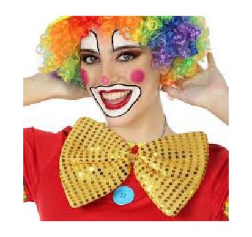 -PAJARITA PAYASO DORADA 30CM