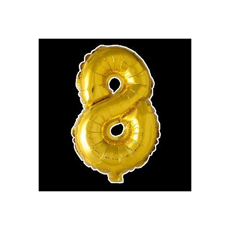-GLOBO FOIL 101CM Nº 8 ORO