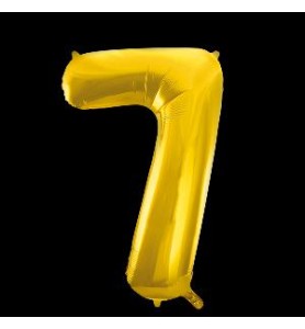-GLOBO FOIL 86CM Nº 7 ORO