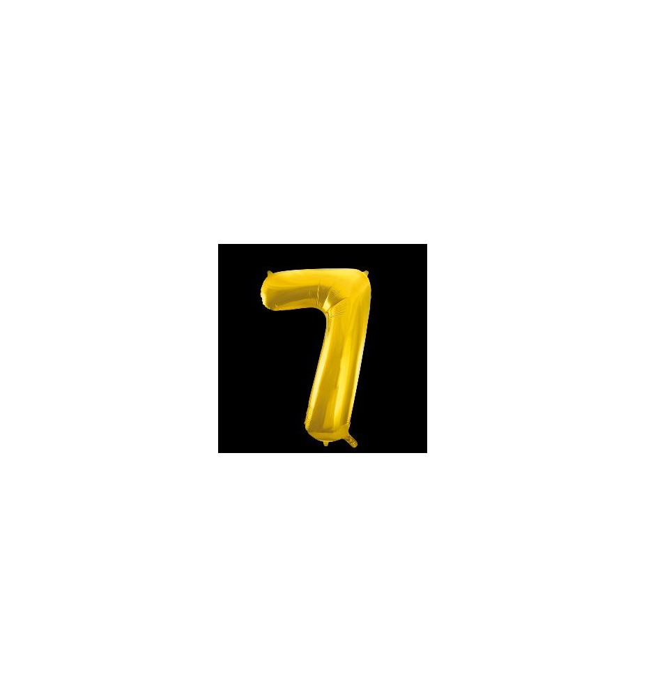 -GLOBO FOIL 86CM Nº 7 ORO
