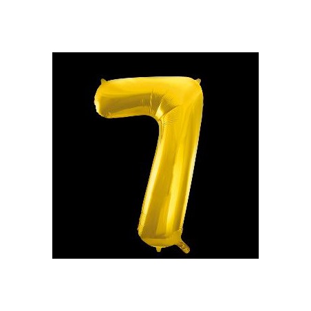 -GLOBO FOIL 86CM Nº 7 ORO
