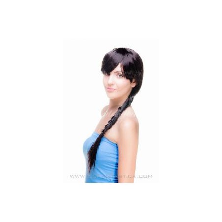 -PELUCA TRENZA MORENA EXTRA LARGA