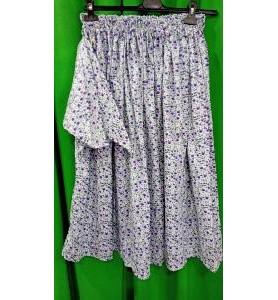 -FALDA REGIONAL FLORAL LILA M