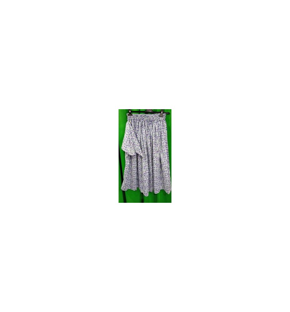 -FALDA REGIONAL FLORAL LILA M