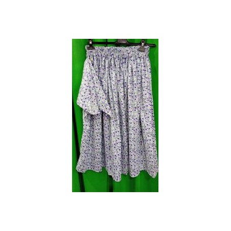 -FALDA REGIONAL FLORAL LILA L