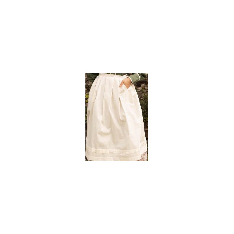 -DELANTAL REGIONAL LINO BLANCO G