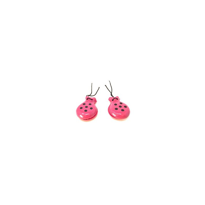 -CASTAÑUELAS ROSA LUNAR NEGRO