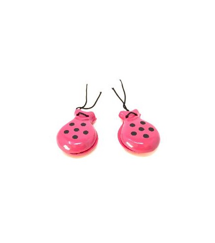 -CASTAÑUELAS ROSA LUNAR NEGRO