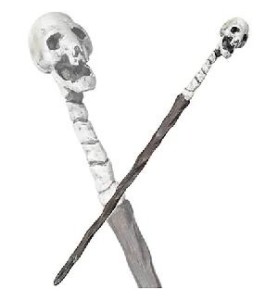 -VARITA MAGO OSCURO CRANEO O SERPIENTE