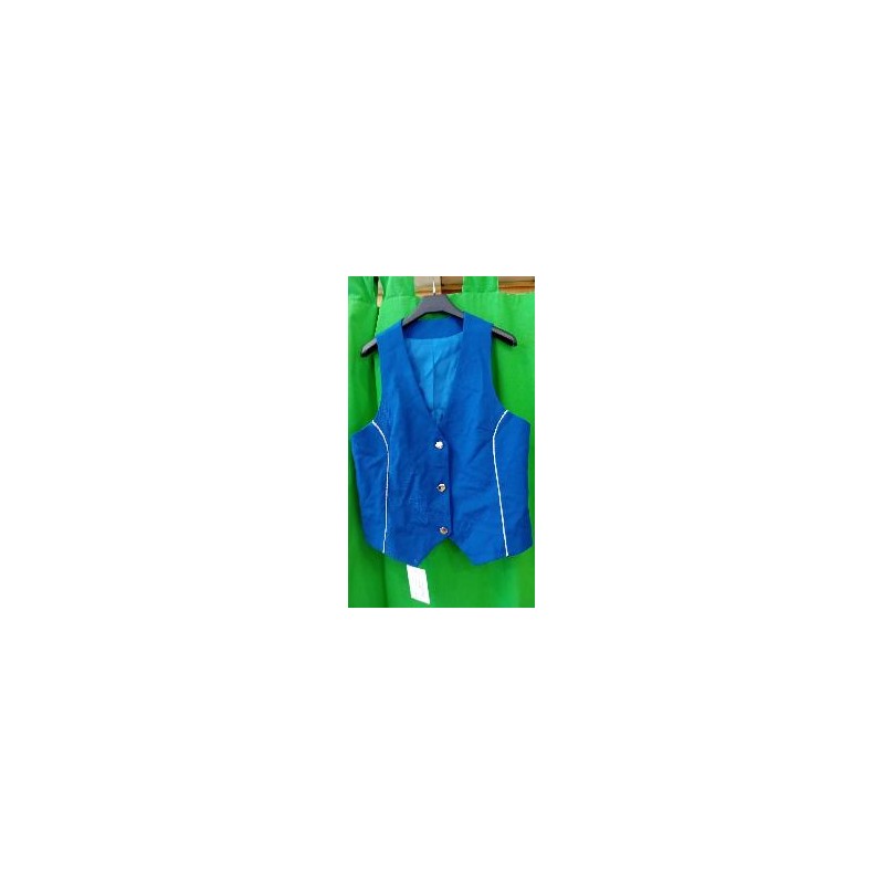 -CHALECO AZUL MUJER CON CORDON PLATEADO XS