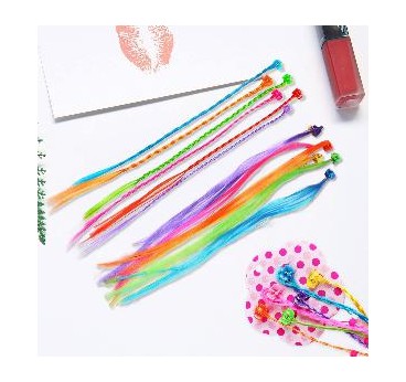 -EXTENSION TRENZAS CON 6 PINZAS DE COLORES