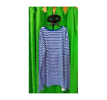 -CAMISETA A RAYAS HORINZONTALES BLANCAS Y AZULES L