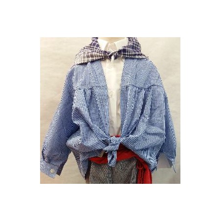 BLUSON CUADROS AZULES L
