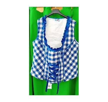 -BLUSA A CUADROS AZUL TIROLESA XL