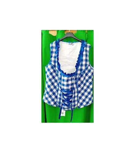-BLUSA A CUADROS AZUL TIROLESA XL