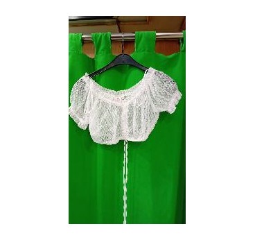 -BLUSA TOP ENCAJE BLANCA TIROLESA 36