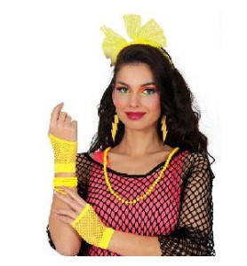 -SET AÑOS 80 5PCS AMARILLO