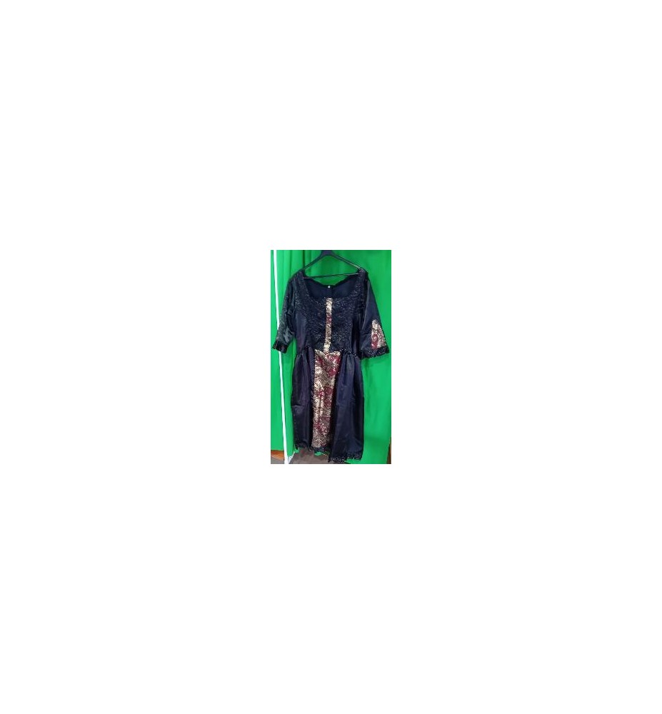 -VESTIDO GOTICO NEGRO BROCADO 48