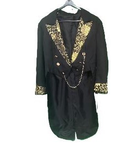 -CHAQUETA FRAC NEGRA STEAMPUNK S