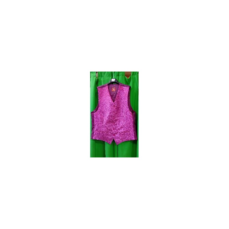 -CHALECO CABALLERO ROSA CON BRILLOS 52