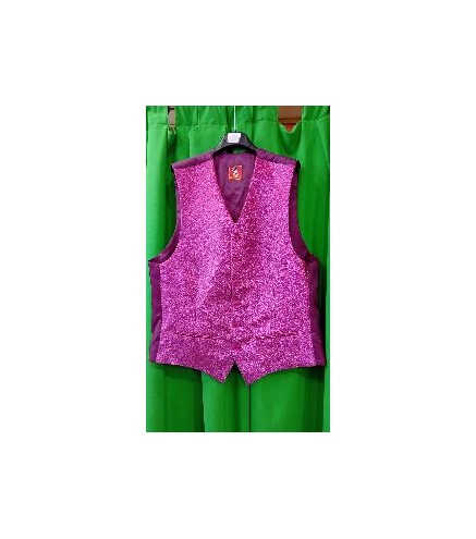 -CHALECO CABALLERO ROSA CON BRILLOS 52