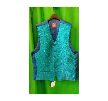 -CHALECO CABALLERO AZUL CON BRILLOS 52