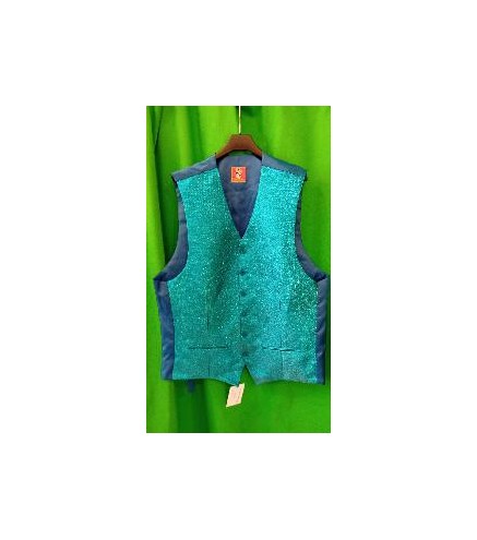 -CHALECO CABALLERO AZUL CON BRILLOS 52