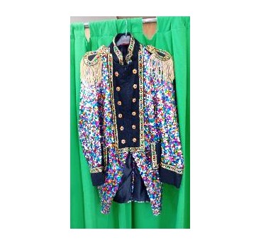 -CHAQUETA REGENCIA NEGRA LENTEJUELAS CUADRADAS XL