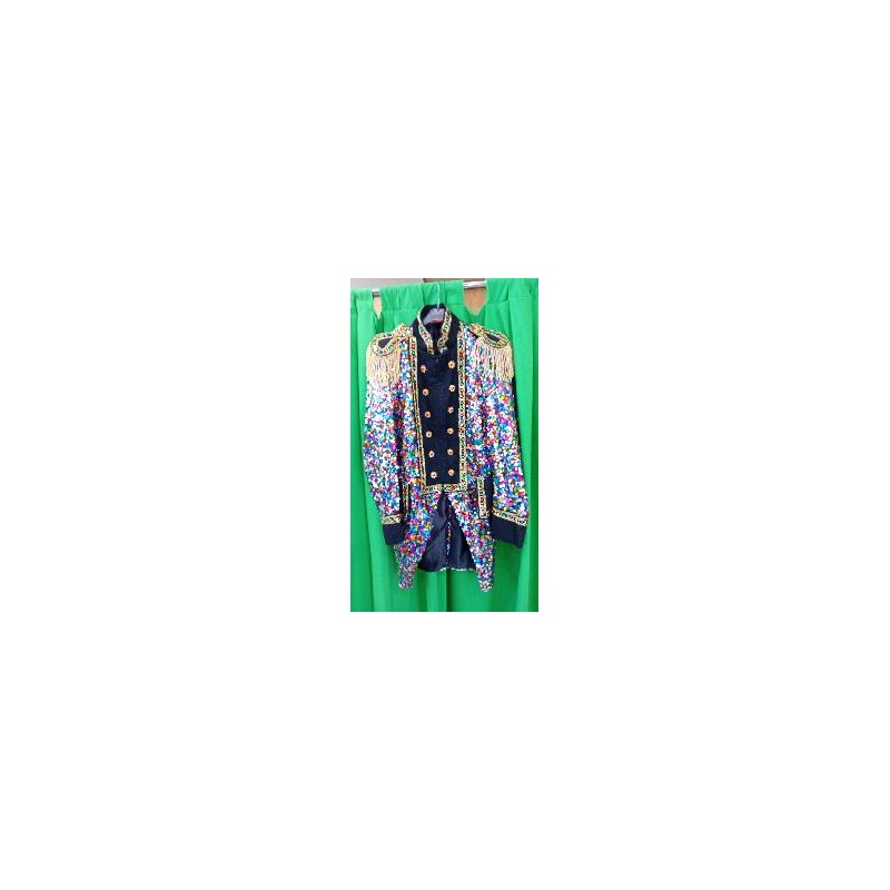-CHAQUETA NEGRA LENTEJUELAS CUADRADAS XL -CHAQUETA NEGRA LENTEJUELAS CUADRADAS XL