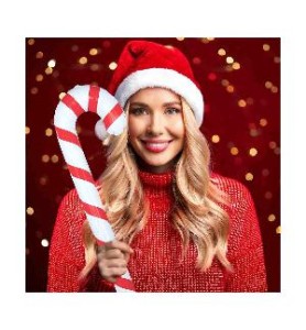 -BASTON NAVIDAD HINCHABLE 90 CM