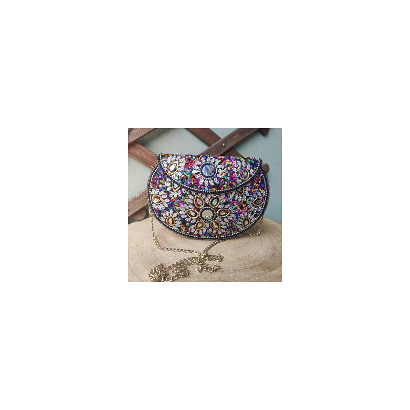 -BOLSO CAMPERO RIGIDO CON PEDRERIA