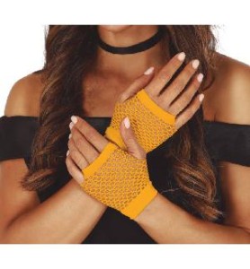 -GUANTES MALLA NARANJA NEON 11 CM,